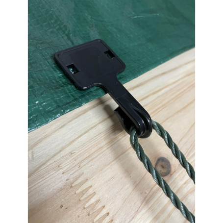 Lot de 6 Crochets Renforcés pour Bâches et Filets - Anti UV