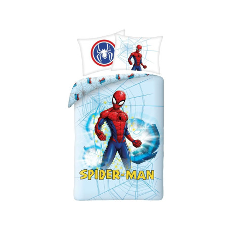 Parure de lit Spiderman en coton 140x200 cm avec taie d'oreiller
