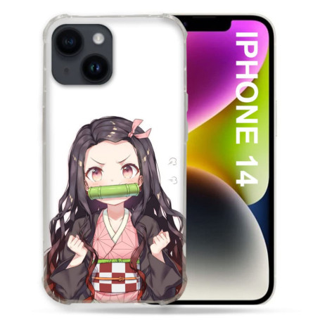 Coque Manga Nezuko pour iPhone 14 - Protection Ultra Résistante