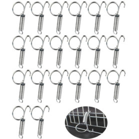 Crochets à Ressort pour Cage - 20 PCS de Verrouillage pour Animaux