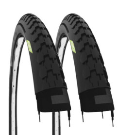 Pack de 2 Pneus Vintage 26 x 1 1/2 pour Vélo de Ville