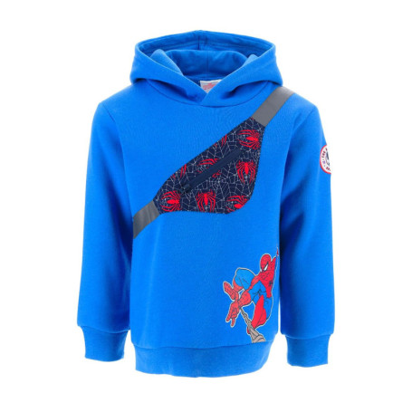Sweat à Capuche Spiderman pour Garçons - Bleu, Taille 4 Ans