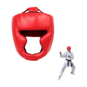 Casque de Boxe Rouge LNGJIN pour Kickboxing et Karaté