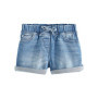 Short en Jean Fille avec Taille Élastique - Denim Dark Wash