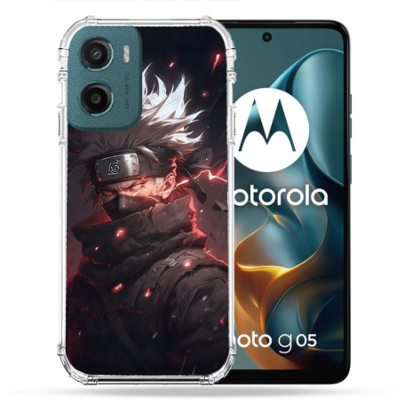 Coque Renforcée Cokitec pour Motorola G05/E15 - Design Manga Naruto Kakashi