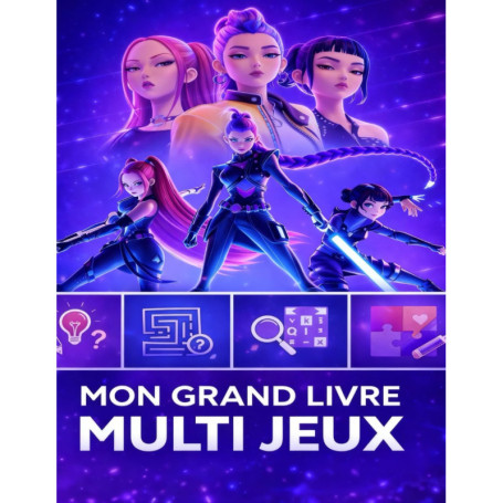 Mon Grand Livre Multi Jeux K-pop - Cahier de Coloriage et Journal Créatif