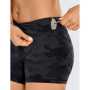 Short Cycliste Femme Taille Haute Camouflage Gris Foncé - CRZ YOGA