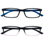 Pack de 2 Lunettes Anti-Lumière Bleue Opulize - Montures Étroites et Légères
