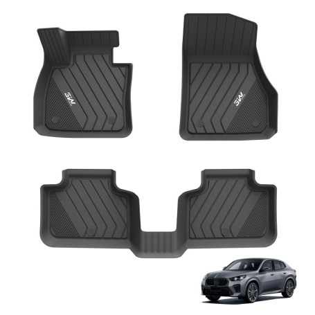 Tapis de Sol Antidérapant 3W pour BMW X2 F39 (2018-2023) - Imperméable et Sur Mesure