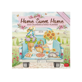 Calendrier Mural 2026 Home Sweet Home - Planificateur Multilingue avec Espace pour Notes