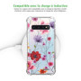 Coque Evetane pour Samsung Galaxy S10 Plus - Silicone Antichocs Fleurs Multicolores