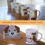 Tasse en Céramique Chien - Mug Original pour Café et Thé avec Coffret Cadeau