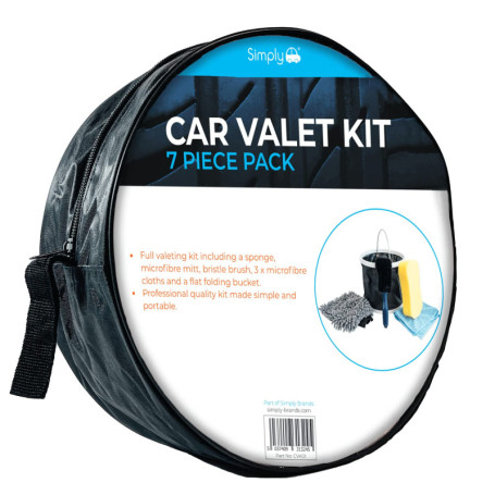Kit de Nettoyage Professionnel pour Voiture Simply - 7 Pièces Essentielles