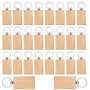 Porte-Clés en Bois Naturel YIDM - 26 Pièces DIY pour Bricolage Personnalisé
