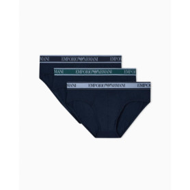 Lot de 3 Slips Emporio Armani pour Homme - Bleu Taille L