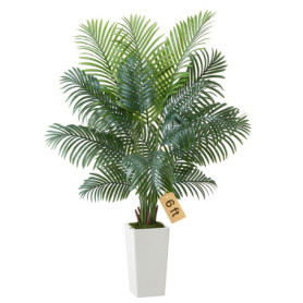 Palmier Artificiel Areca VEVOR - Plante Tropicale en Pot Blanc, 1,8 m