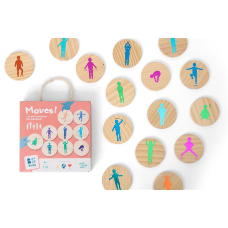 Jeu de Palets Moves! en Bois - Amusement et Coordination pour Enfants