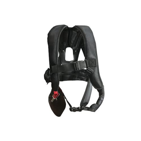 Harnais Rembourré Professionnel AVALON-TOOLS pour Débroussailleuse - Noir/Rouge