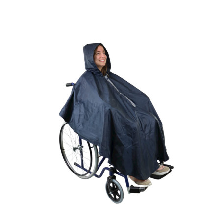 Poncho Imperméable KMINA pour Fauteuil Roulant avec Doublure Thermique