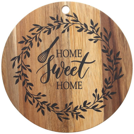 Planche à Découper Ronde Tognana Arcadia en Bois - 25 cm avec Passoire Intégrée