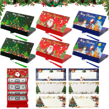 Coffret Élégant de Cartes Cadeau de Noël avec Pochettes