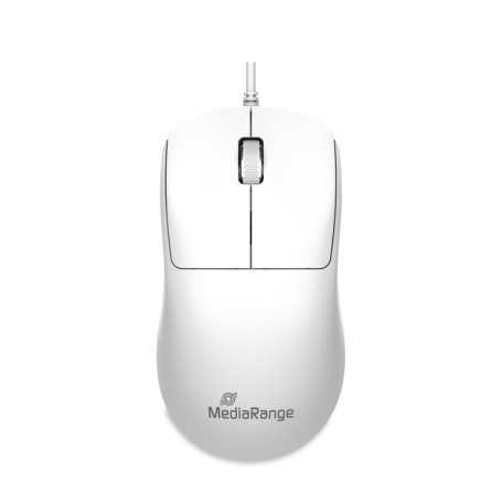 Souris Optique Filaire MediaRange 1000 DPI - Design Symétrique Blanc