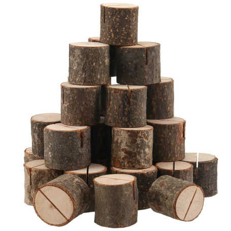 NAMYEUT Lot de 30 Porte-Cartes en Bois pour Événements