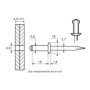 Rivets Aluminium Tête Large Restagraf - 20 pièces pour Citroën, Fiat, Peugeot