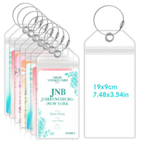 Lot de 8 Étiquettes de Bagage Imperméables pour Croisière - Taille XXL