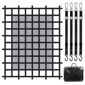 Filet de Chargement VEVOR 183x145 cm avec Sangles Réglables et Crochets en S