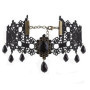 Collier Ras Du Cou en Dentelle Noire Gothique pour Femmes