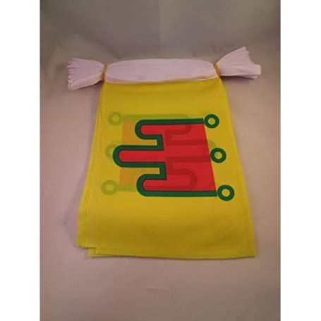 Guirlande Drapeaux Auvergne - 4 Mètres avec 20 Fanions en Polyester