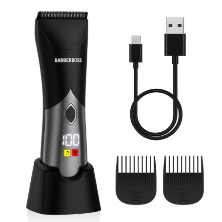 Tondeuse Corps Étanche BarberBoss avec Lames en Céramique et Charge USB-C