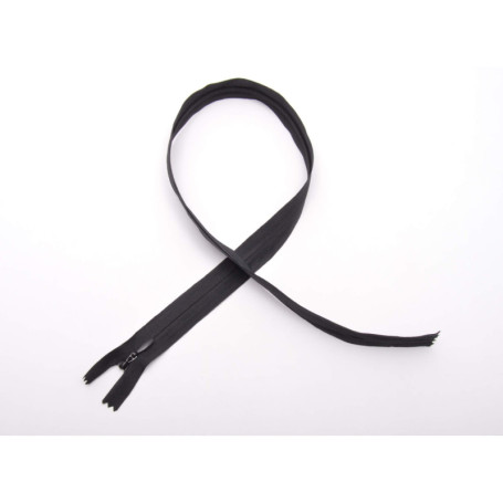 Fermeture Éclair Invisible Réglable en Métal Noir - 25 cm