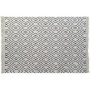 Tapis Boho Noir et Blanc 160x250 cm en Polyester et Coton