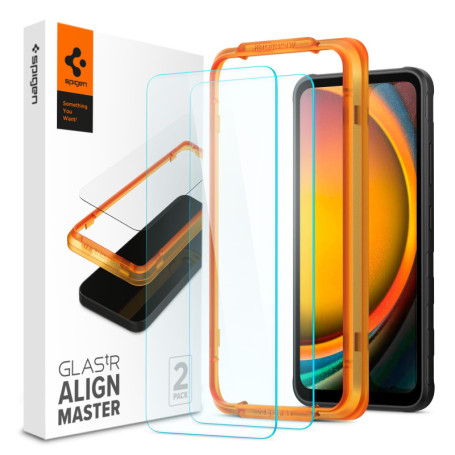 Spigen AlignMaster Verre Trempé pour Samsung Galaxy XCover 7 - 2 Pièces, Installation Facile