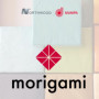Serviettes de Noël MORIGAMI 33x33 cm en Or avec Motif Sapin - 60 Unités