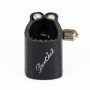 Ligature en cuir pour saxophone soprano avec capuchon en plastique