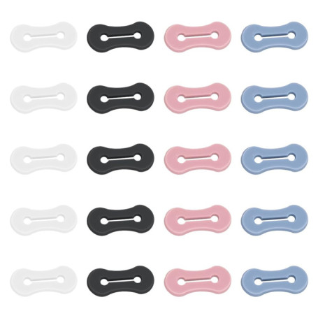 20 Adaptateurs de Boutons de Manchette en Silicone TRKETK - Supports Invisibles Élastiques