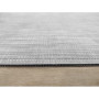 Tapis Long en Vinyle Tressé Ivoire Argent Antidérapant pour Couloir et Cuisine