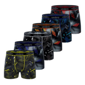 Lot de 6 Boxers Umbro pour Homme - Confort et Performance Noir XXL