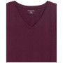 Lot de 2 T-Shirts Col en V Femme - Bordeaux et Bleu Marine