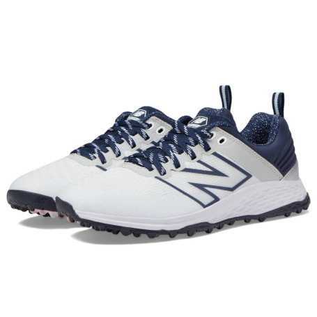 New Balance Fresh Foam Contend V2 - Chaussures de Golf Femme, Blanc/Bleu Marine, Taille 38 EU