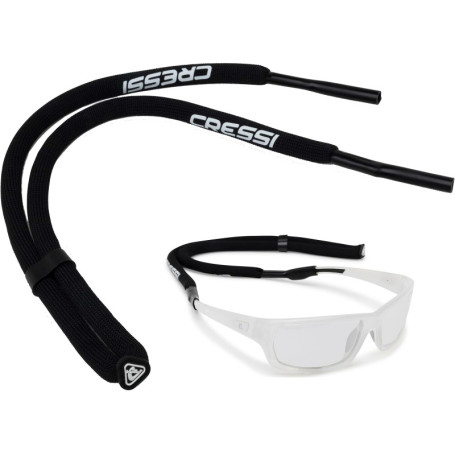 Sangle Flottante en Néoprène pour Lunettes Cressi - Noir