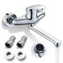 Robinet de Cuisine Mural GAOUTO 18 cm Rotatif 360° en Chrome