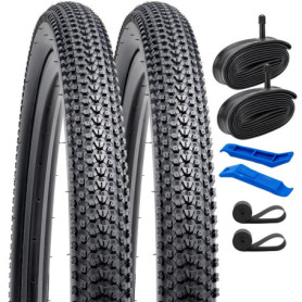 Pack de 2 Pneus de Vélo 29" avec Chambres à Air - YunSCM