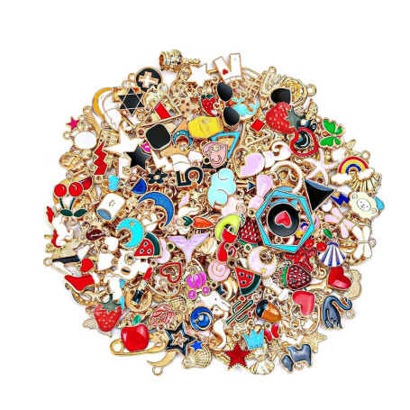 JOOTUEPO 50 Pièces Pendentif, Breloques Mixtes, Inoxydables - Vente en Gros de Fournitures Artisanales pour Boucles d'Oreilles, 