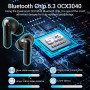 BlitexyFlow Écouteurs Bluetooth sans Fil, Ecouteurs sans Fil, Oreillette Bluetooth 5.3 avec Basses Profondes Stéréo HiFi, 4 ENC,