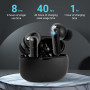 BlitexyFlow Écouteurs Bluetooth sans Fil, Ecouteurs sans Fil, Oreillette Bluetooth 5.3 avec Basses Profondes Stéréo HiFi, 4 ENC,