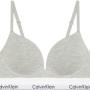 Soutien-Gorge Push-Up Femme Calvin Klein Plunge Rembourré Gris